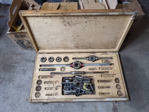 lot 14 image: Tap and Die Set in Wood Case