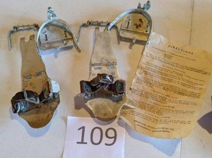lot 109 image: Vintage Froiland Ice Creepers with Instructions and Carrying Bag