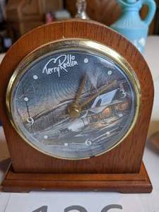 lot 126 image: Terry Redlin - Monarch Eve with Friends - Classic Mantle Clock