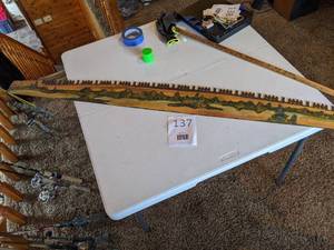 lot 137 image: Hand Painted Saw Art