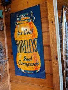 lot 145 image: Large BIRELEYS Advertising Sign & Misc. Decor