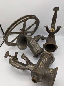 lot 195 image: Vintage Enterprise Tinned Meat Choppers