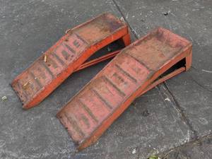 lot 254 image: Pair of Metal Car Ramps