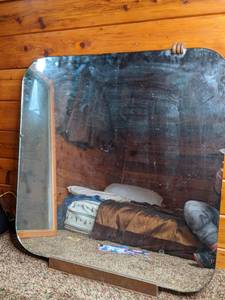 lot 451 image: (2) Mismatched Simple Mirrors