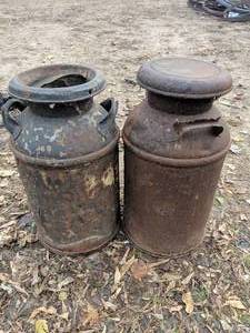 lot 235 image: Pair of Antique Milk Jugs with Lids
