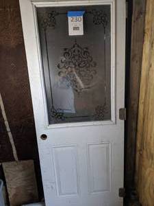 lot 230 image: Decorative Half Glass Door