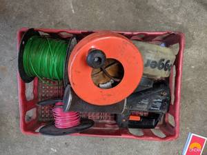 lot 30 image: Assorted Cable Spools, Burgess Insect Fogger and Misc. Items