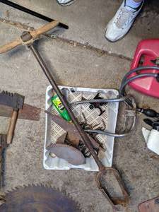 lot 87 image: Antique Post Hole Digger