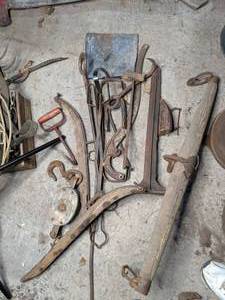 lot 91 image: Rusty Antique Tools, Hooks