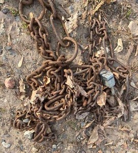 lot 448 image: Rusty Chain and Large Hook