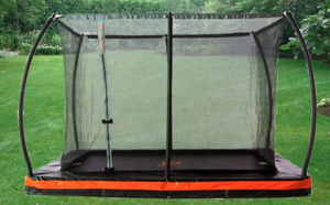 lot 10C image: 10 x 7.5 ft Inground Rectangular Trampoline with Enclosure