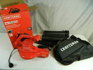 lot 8 image: Craftsman Electric Lawn Blower  Vac