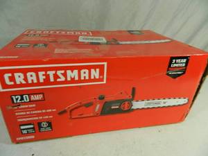 lot 9 image: Craftsman 16 inch Electric Chainsaw