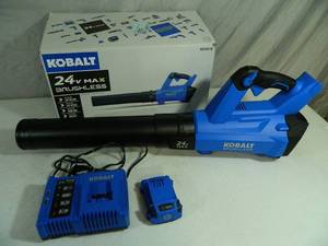 lot 15 image: New Kobalt 24 volt Lawn Blower Kit