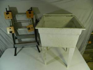 lot 18 image: Utility Sink and Portable Workbench