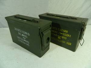 lot 51 image: Pair of 30 Cal. US Military Ammo Cans