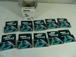 lot 54 image: 10 New Boxes of Gillette Mach 3 Razor Cartidges