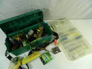 lot 64 image: Tackle box with Fishing Accessories