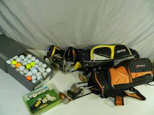 lot 89 image: 2 Sets Youth Golf Clubs and Golf Balls