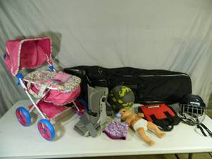 lot 103 image: Baby Alive, Golf Bag LuggageTravel Bag, Etc