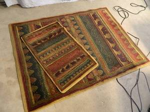 lot 105 image: 2 Cabin Themed Rugs