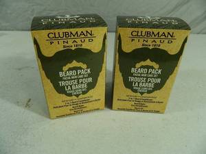 lot 158 image: 2 New Clubman Pinaud Beard Packs