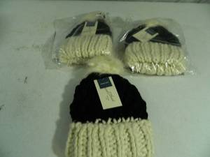 lot 175 image: 3 New Womens Hand Knit Hats