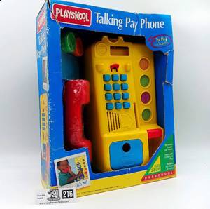 lot 216 image: Vintage 1997 Playskool Talking Pay Phone Ages 2 and up Still in its Original Box