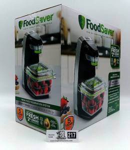 lot 217 image: Foodsaver Vacuum Sealing System Never Used Still in its Original Box
