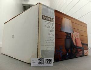 lot 228 image: Target Home Madaga Outdoor Table Lamp Never Used Still In Its Original Box