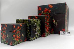 lot 245 image: 8 Beautiful Assorted Decorative Storage Boxes, Brand New, Never Used