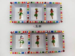lot 248 image: Fun Luau Party Set Flip Flops 4 Piece Bowl Set and Two Aloha Serving Dishes Never Used Still in Box