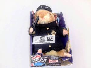 lot 273 image: Vintage 2002 Gemmy Dancing Hamster Police Officer Sarge Ron Sings Bad Boys