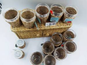 lot 290 image: Vintage Wicker Set Never Used Still Has Tags