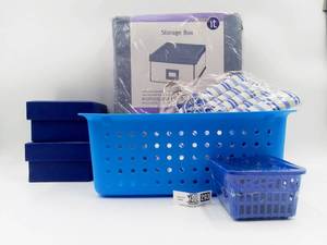 lot 293 image: Blue Storage Bundle All Never Used Still in Original Packaging