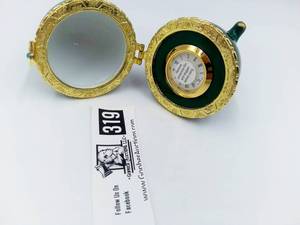 lot 319 image: Vintage Avon Gift Collection Exclusive Faberge Style Egg with Clock, Never Used Still in Box