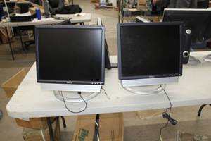 Lot of (2) Dell 17 Computer Monitors with Stands