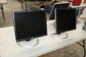 Lot of (2) Dell 17 Computer Monitors with Stands