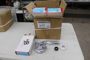 Lot of (10) JB Allen Tubular P-Traps wbrass nuts washers steel flange 1-12 x 7-12 17 GA Chrome Plated