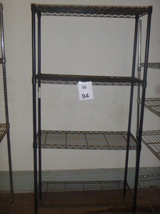lot 94 image: 4 Tier Wire Shelving