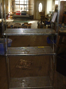 lot 95 image: 3 Tier Wire Shelving