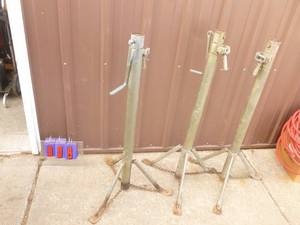 Qty of 3 tripod camper jacks. Used but in good working condition. As shown.