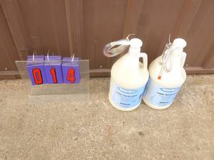 Qty of 2 gallons sten mix tire sealant with pumps. New condition. As shown.
