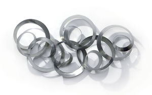 lot 1 image: Mesmerizing Large Vintage MCM C Jere Brushed Steel Continuity Dimensional Circles Contemporary Hanging Wall Art Sculpture - Still Fabulous Yet Does Have Minor Patina Due To Age Related Wear  - See Pictures 40x23x6