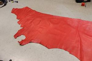 Cow Hide Leather Royal Red In Color