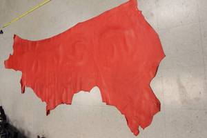 Cow Hide Leather Royal Red In Color
