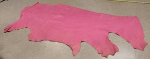 Cow Hide Leather Pink In Color