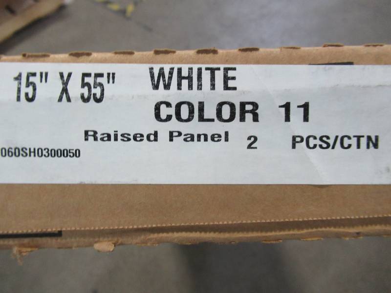 Ply Gem 15 in. x 55 in. Raised Panel Polypropylene Shutter Pair in White, VINRP1555 11.
