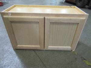 Hampton Bay Assembled 30x18x12 in. Wall Bridge Cabinet in Unfinished Beech, KW3018-UF