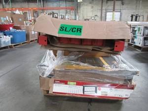 WHOLESALE MIXED PALLET OF STEEL GARAGE SHELVING UNITS AND WORK BENCHES